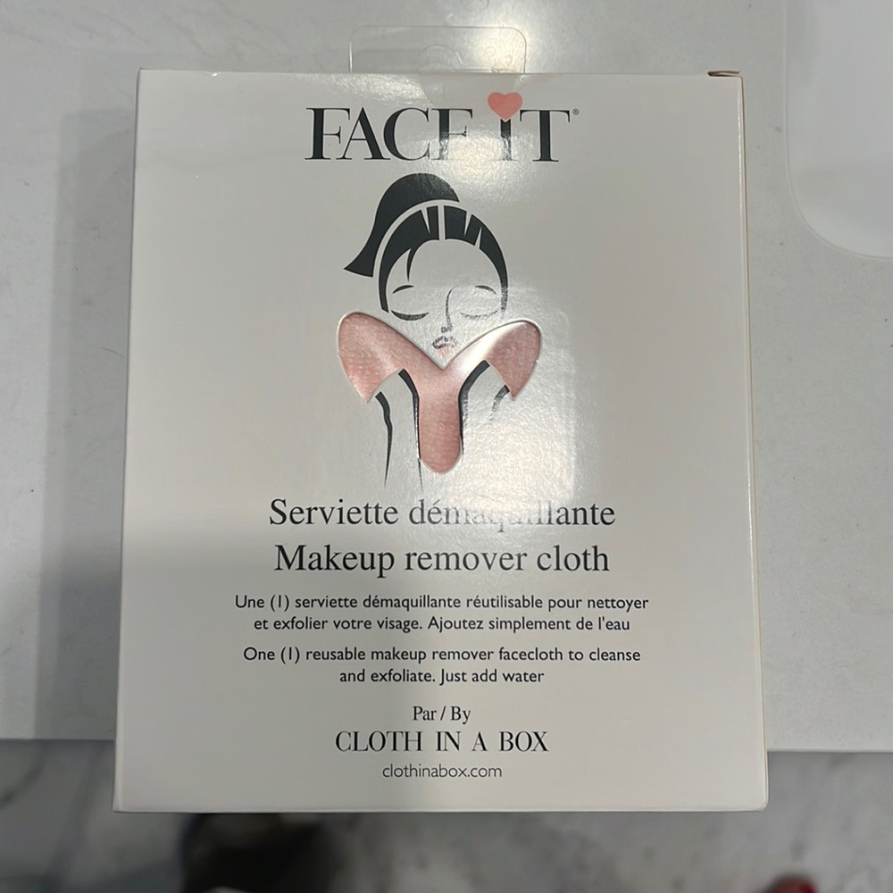 New in box cloth in a box makeup remover cloth